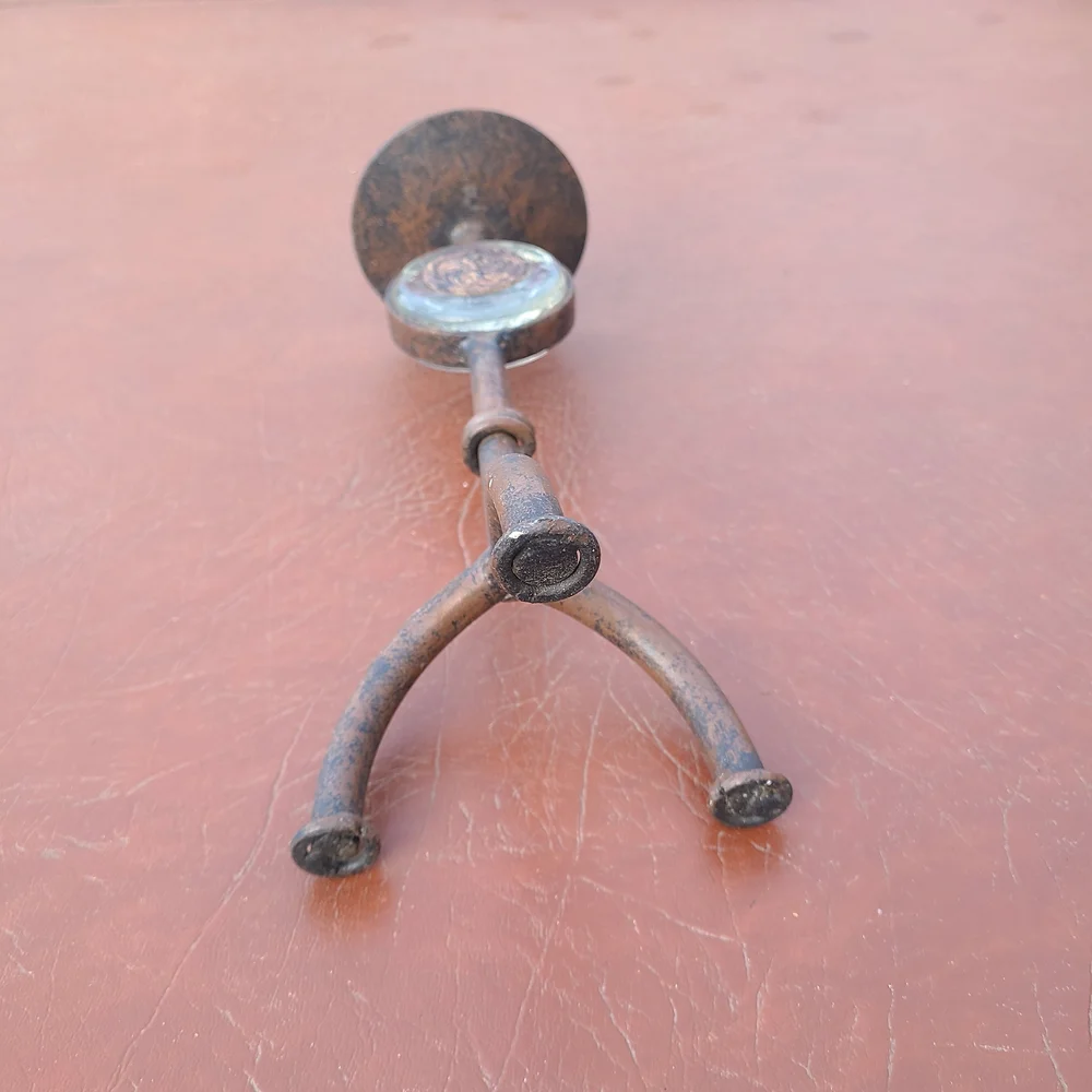 wrought‎ iron candle holder rustic finish unique glass accent
